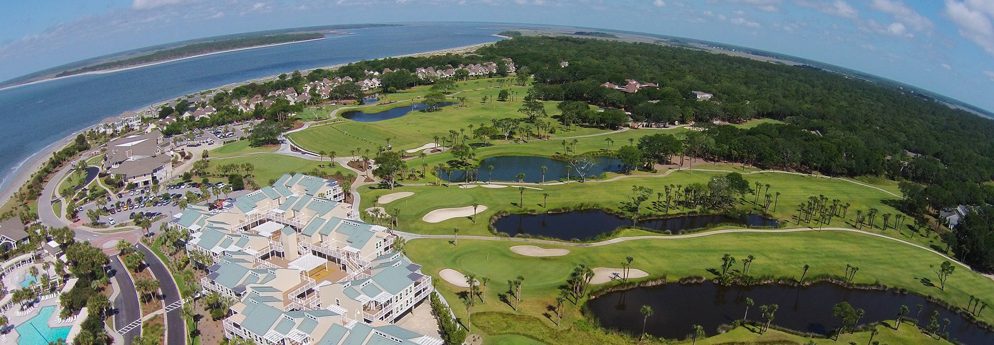 Atrium villas aerial view