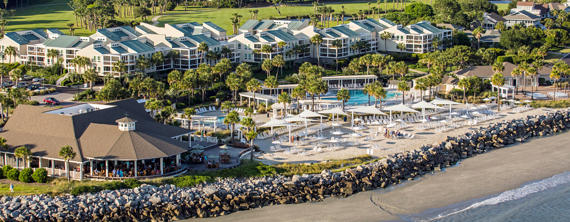 Atrium villas aerial view
