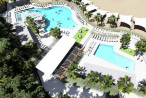 New horizons aerial pool view