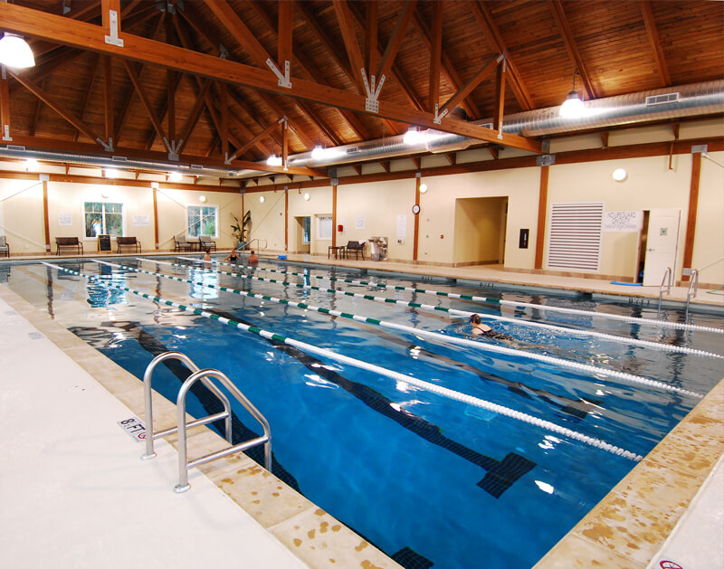 indoor swimming pool at the SIPOA lake house