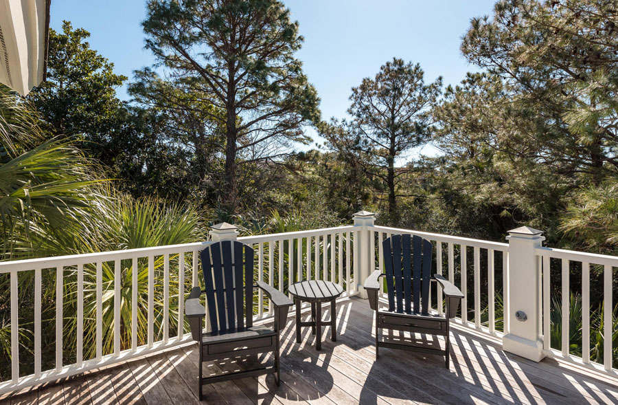 outdoor balcony with chairs