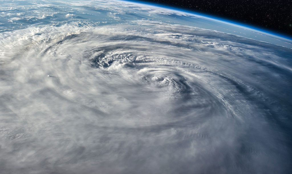bird's eye view of hurricane Irma