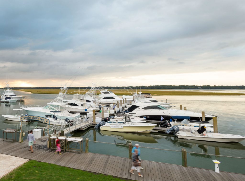 sip and stroll on the dock