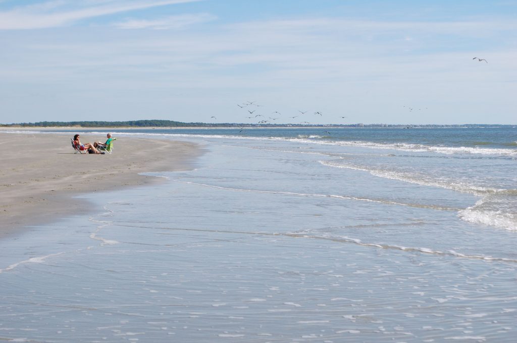 tide coming in on the beach
